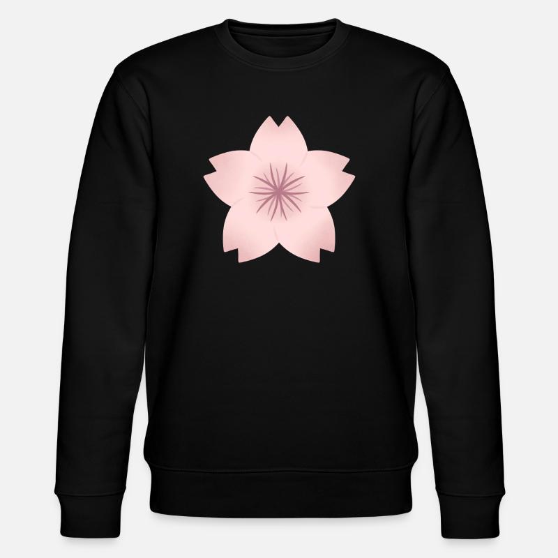 Blush Cherry Bloom - Stanley/Stella CHANGER Unisex Organic Sweatshirt - black