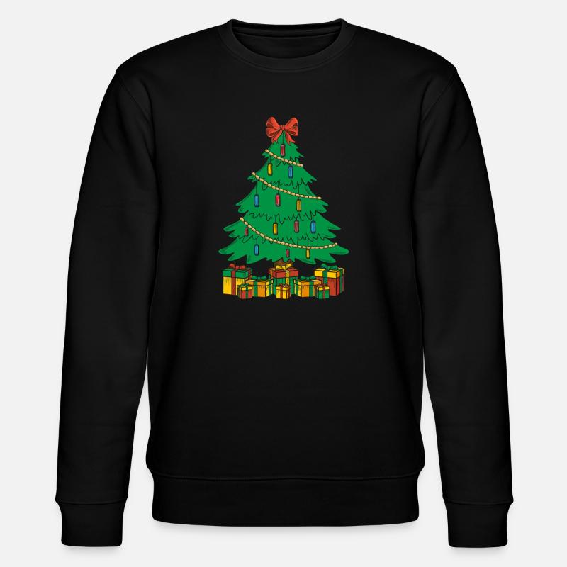 Funny Harmonica Player Christmas Tree Harmonica - Stanley/Stella CHANGER Unisex Organic Sweatshirt - black