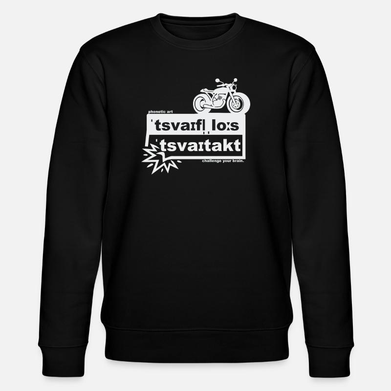 Zweifellos Zweitakt - phonetic art - Stanley/Stella Unisex Bio-Sweatshirt CHANGER  - Schwarz