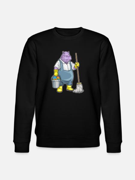 Nilpferd Ostern Reinigung - Stanley/Stella Unisex Bio-Sweatshirt CHANGER  - Schwarz