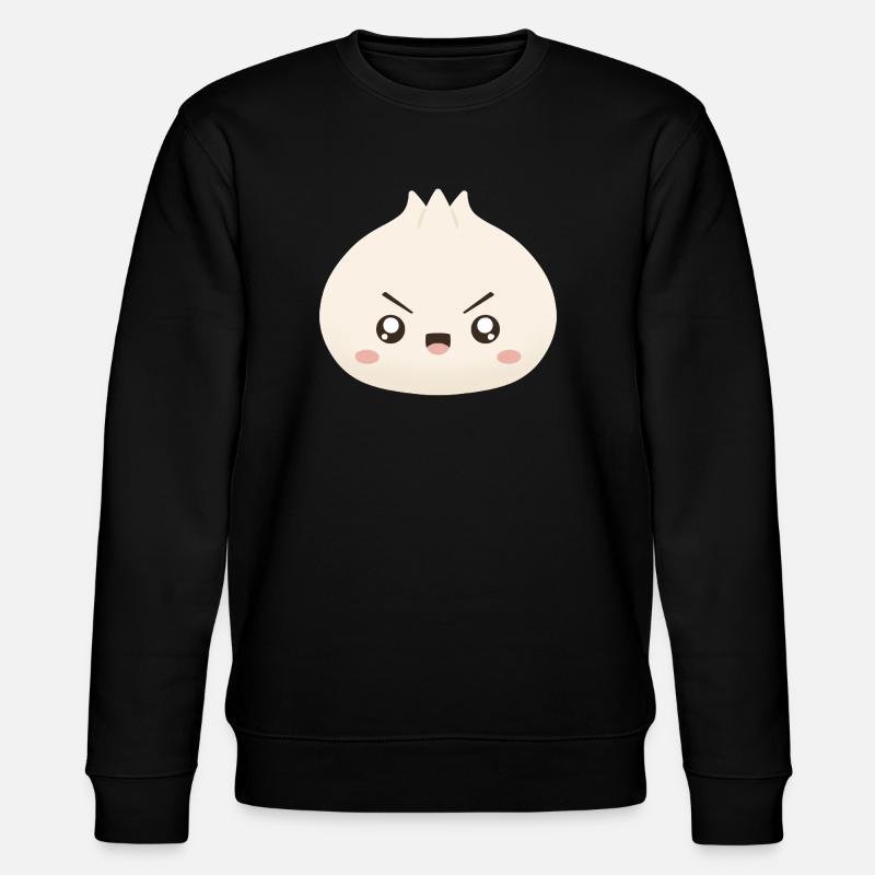 Grumpy Dumpling Cute Mascot - Stanley/Stella CHANGER Unisex Organic Sweatshirt - black