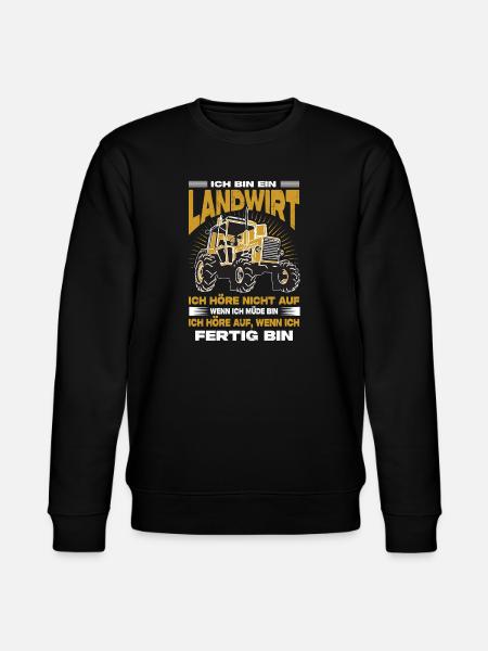 Farmer Gifts Agriculture Tractor Farmer - Stanley/Stella CHANGER Unisex Organic Sweatshirt - black