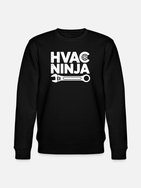 HVAC Ninja Technician Repair Expert Design - Stanley/Stella CHANGER Unisex Organic Sweatshirt - black