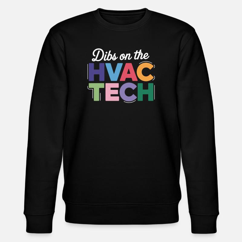 Lustiger HVAC Techniker Spruch Reparatur Experte - Stanley/Stella Unisex Bio-Sweatshirt CHANGER  - Schwarz