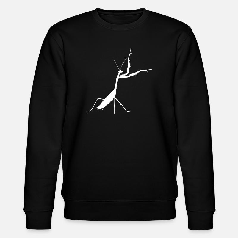 Mante religieuse blanche - Sweat bio CHANGER Stanley/Stella Unisexe - noir