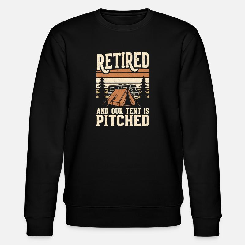 Retired Camper: Zelt Pitch - Stanley/Stella Unisex Bio-Sweatshirt CHANGER - Schwarz
