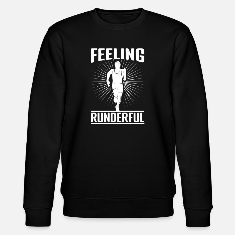 Marathon Runner Feeling Runderful Running - Stanley/Stella CHANGER Unisex Organic Sweatshirt - black