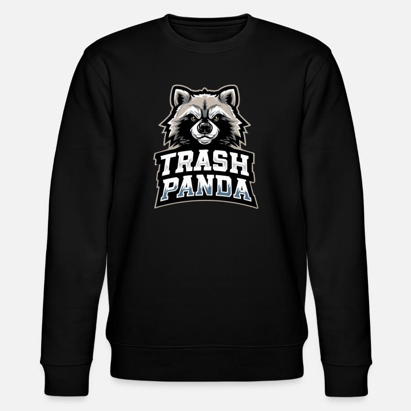 Trash Panda Waschbär Emblem - Stanley/Stella Unisex Bio-Sweatshirt CHANGER  - Schwarz