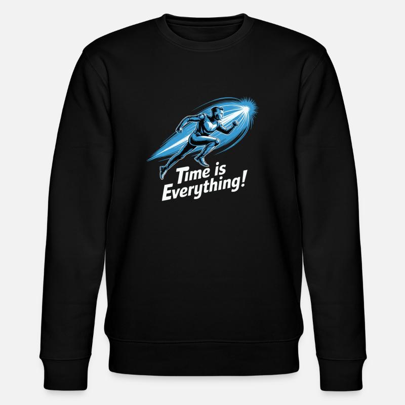 Zeit ist alles, Läufer - Stanley/Stella Unisex Bio-Sweatshirt CHANGER  - Schwarz