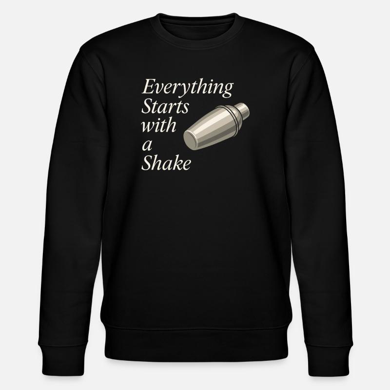 Shaker Steckt Fest Anfänger-mixologe - Stanley/Stella Unisex Bio-Sweatshirt CHANGER  - Schwarz