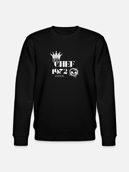 Chef Edition 1972 53 Birthday Saying - Stanley/Stella CHANGER Unisex Organic Sweatshirt - black