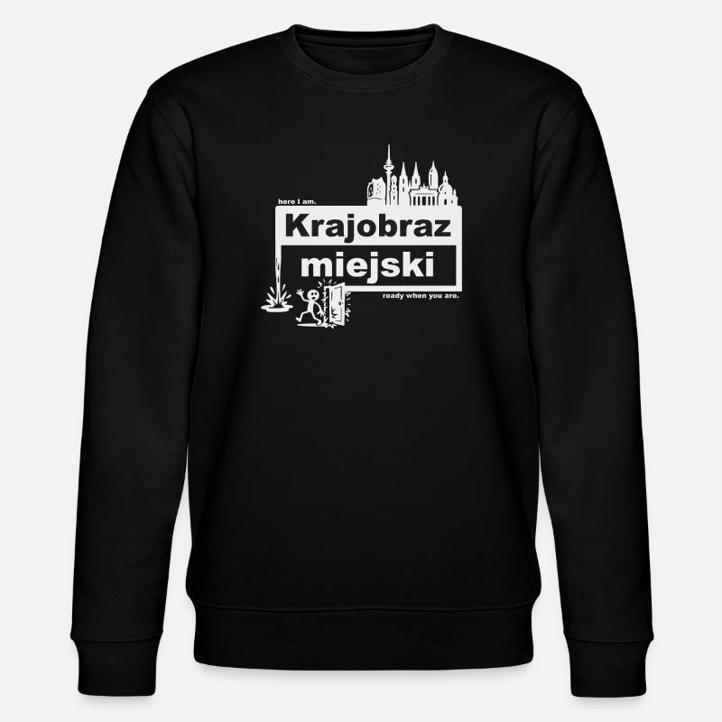 Stadtbild - polnisch - ready when you are - Stanley/Stella Unisex Bio-Sweatshirt CHANGER  - Schwarz