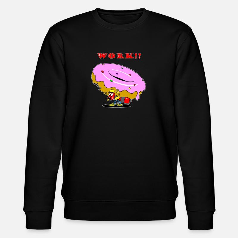 Ant Donut Worker Cartoon - Stanley/Stella CHANGER Unisex Organic Sweatshirt - black