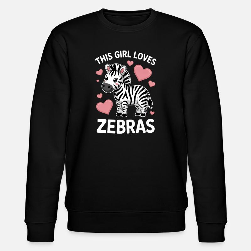 Zebra Saying Funny Zebra Gift - Stanley/Stella CHANGER Unisex Organic Sweatshirt - black