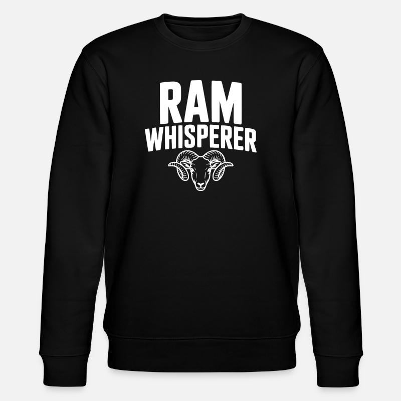 Ram-Flüsterer - Stanley/Stella Unisex Bio-Sweatshirt CHANGER  - Schwarz