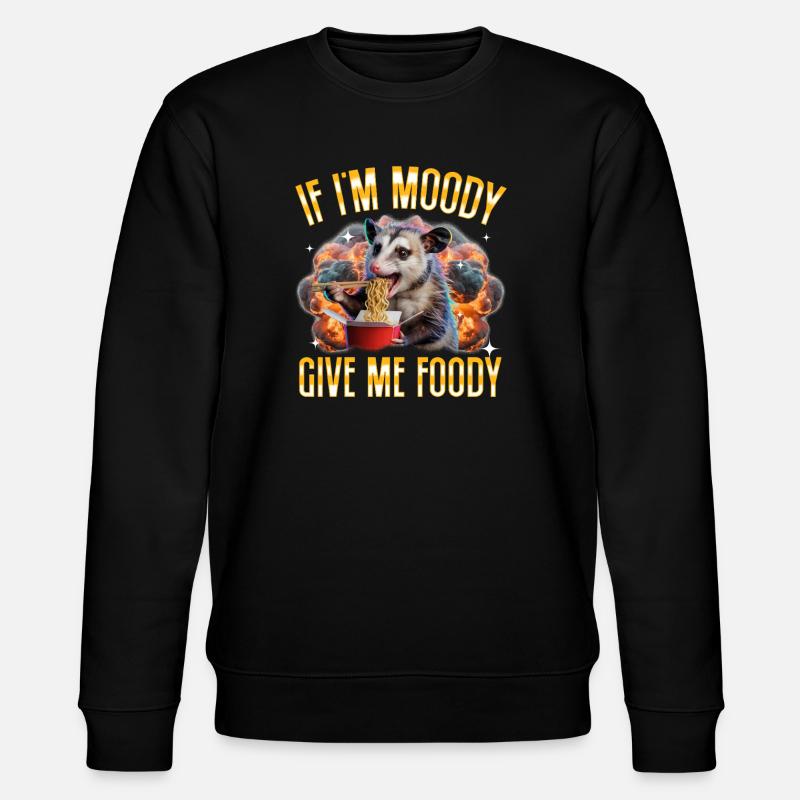 Funny Opossum - Stanley/Stella Unisex Bio-Sweatshirt CHANGER  - Schwarz