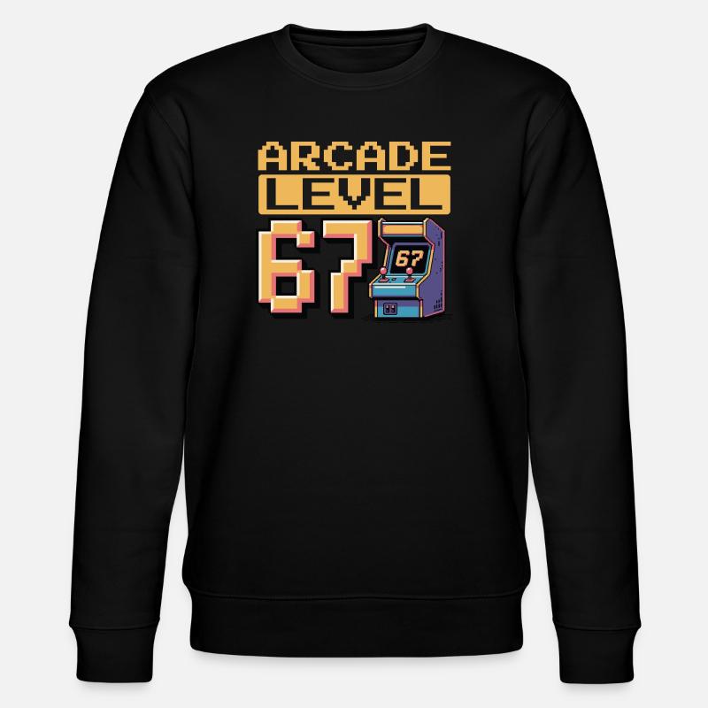 Arcade Level 67 Pixel Art - Stanley/Stella Unisex Bio-Sweatshirt CHANGER  - Schwarz