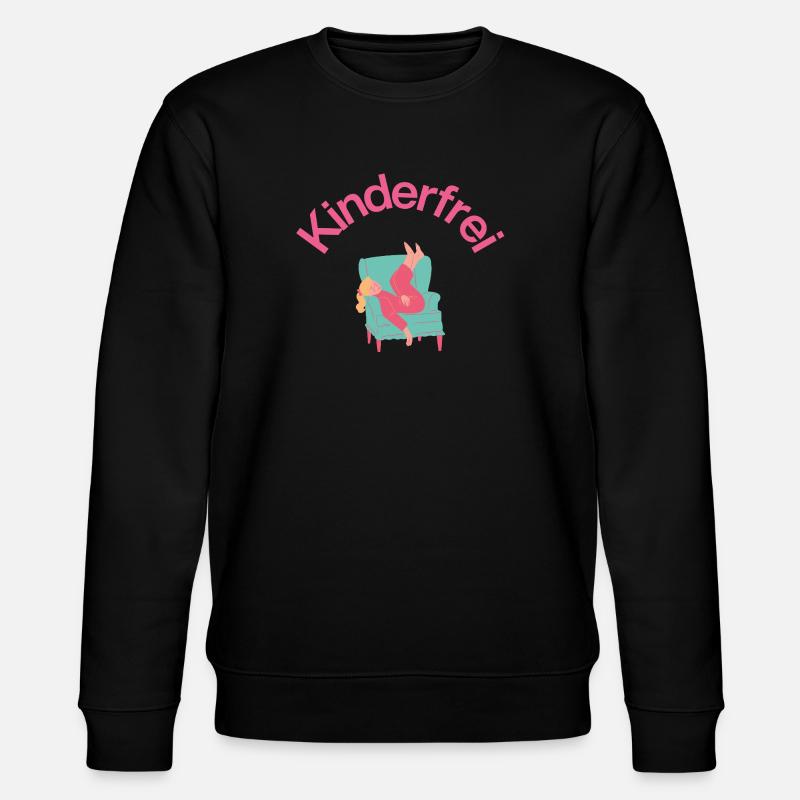 Kinderfrei – Sofa, Schlaf & Stille, Mutter schläft - Stanley/Stella Unisex Bio-Sweatshirt CHANGER  - Schwarz