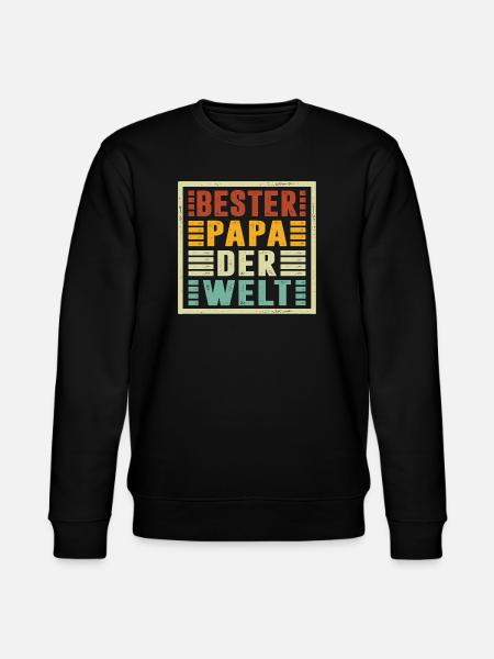 Bedste far i verden gaver jul - Stanley/Stella økologisk unisex-sweatshirt CHANGER  - sort