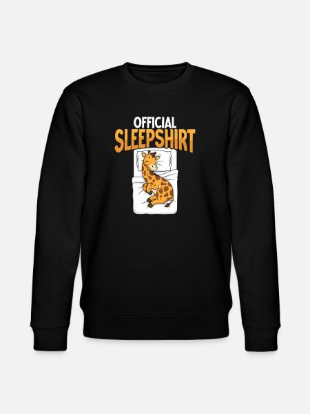 Giraffe in Bed Sleepshirt - Stanley/Stella CHANGER Unisex Organic Sweatshirt - black