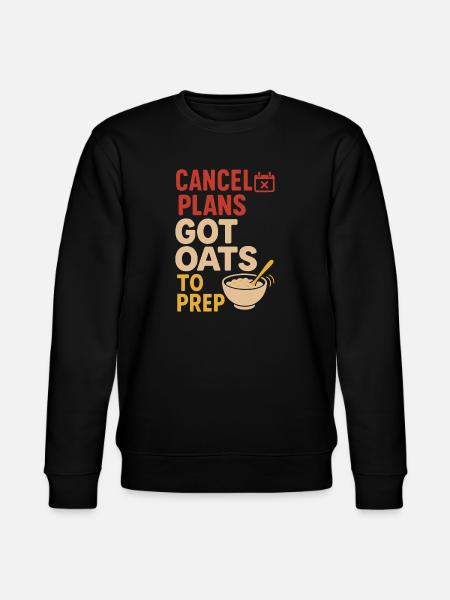 Haferbrei Frühstückskultur Overnight - Stanley/Stella Unisex Bio-Sweatshirt CHANGER - Schwarz