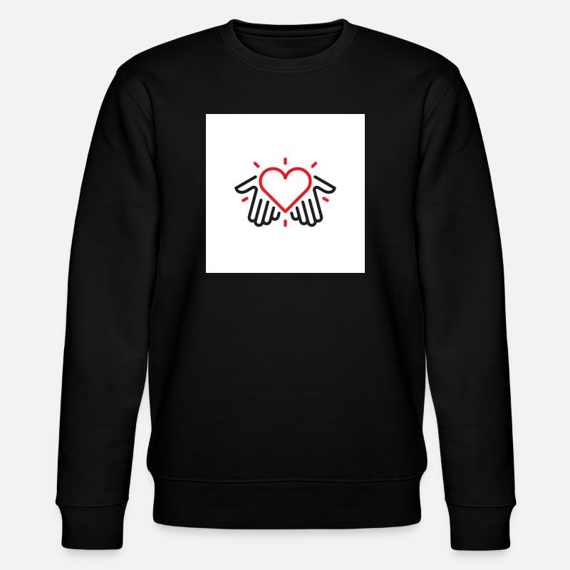 Hände der Liebe - Stanley/Stella Unisex Bio-Sweatshirt CHANGER  - Schwarz