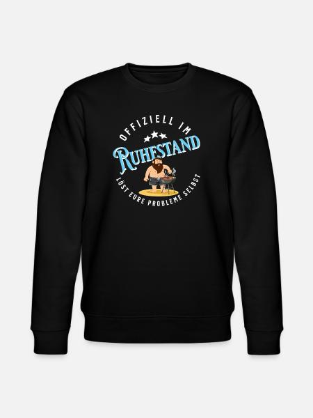 Officially retired – Funny pensioner motif - Stanley/Stella CHANGER Unisex Organic Sweatshirt - black