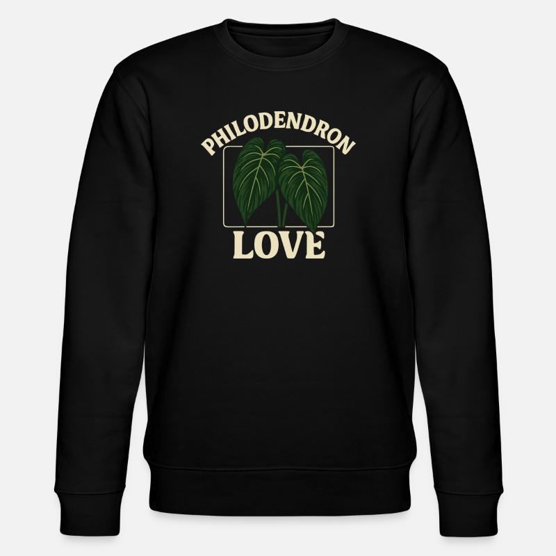 Philodendron Love - Stanley/Stella Unisex Bio-Sweatshirt CHANGER  - Schwarz