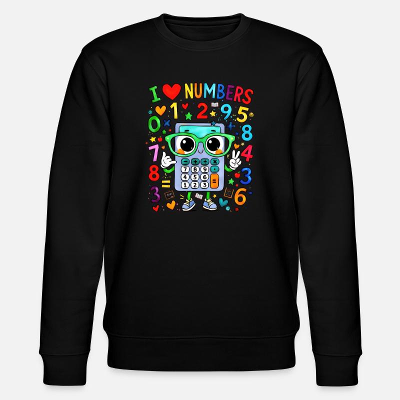 I Love Numbers Calculator - Stanley/Stella CHANGER Unisex Organic Sweatshirt - black