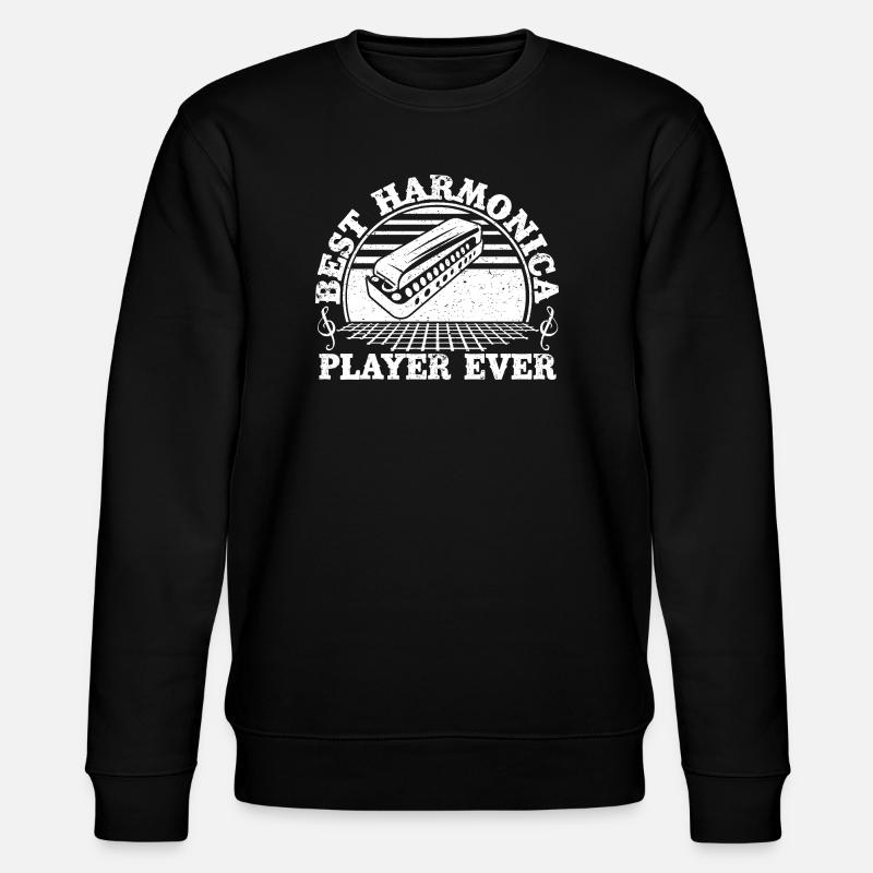 Harmonica Musican Best Player Ever Harmonica - Stanley/Stella Unisex Bio-Sweatshirt CHANGER - Schwarz
