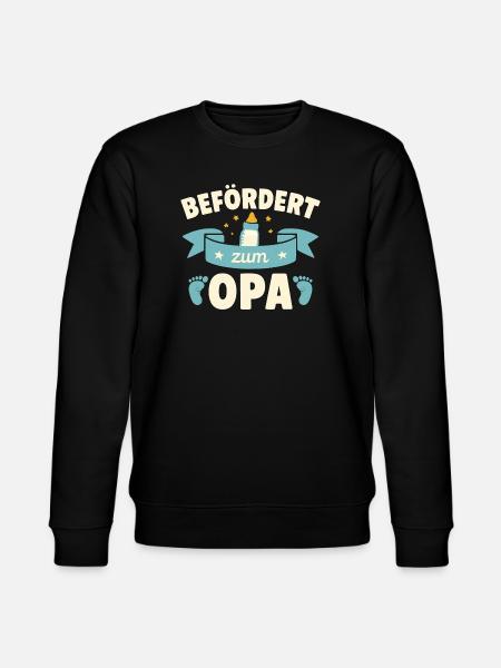 Befördert zum Opa - Stanley/Stella Unisex Bio-Sweatshirt CHANGER  - Schwarz