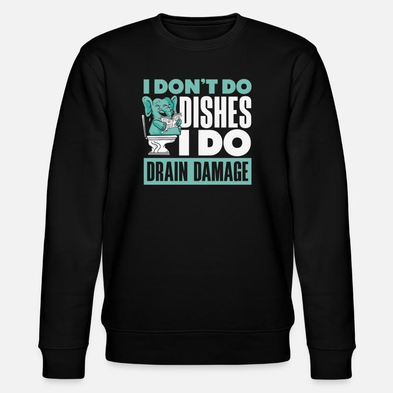 Toilet Clogging Master Funny - Stanley/Stella CHANGER Unisex Organic Sweatshirt - black