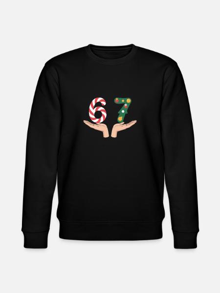 Christmas Number 67 Candycane Fir - Stanley/Stella CHANGER Unisex Organic Sweatshirt - black