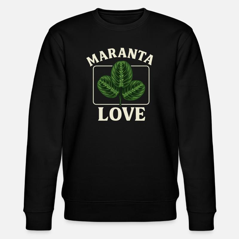 Maranta Love - Stanley/Stella Unisex Bio-Sweatshirt CHANGER  - Schwarz