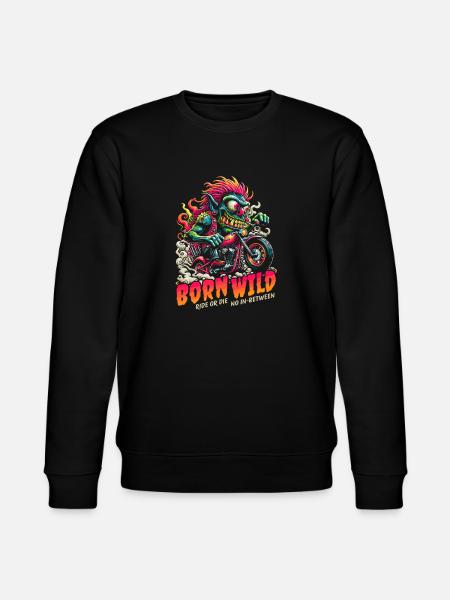 Né Monstre Moto Sauvage Neon - Sweat bio CHANGER Stanley/Stella Unisexe - noir