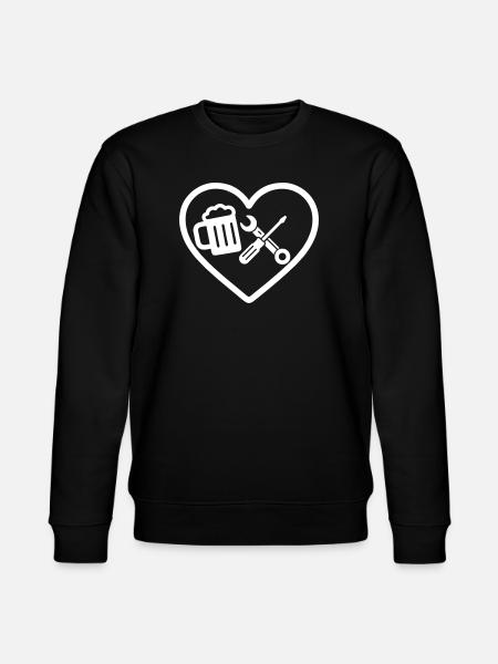 Heart Beer DIY Humor-Handwerker - Stanley/Stella Unisex Bio-Sweatshirt CHANGER - Schwarz