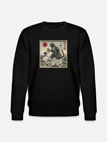 April 15 Tax Monster Suit - Stanley/Stella CHANGER Unisex Organic Sweatshirt - black