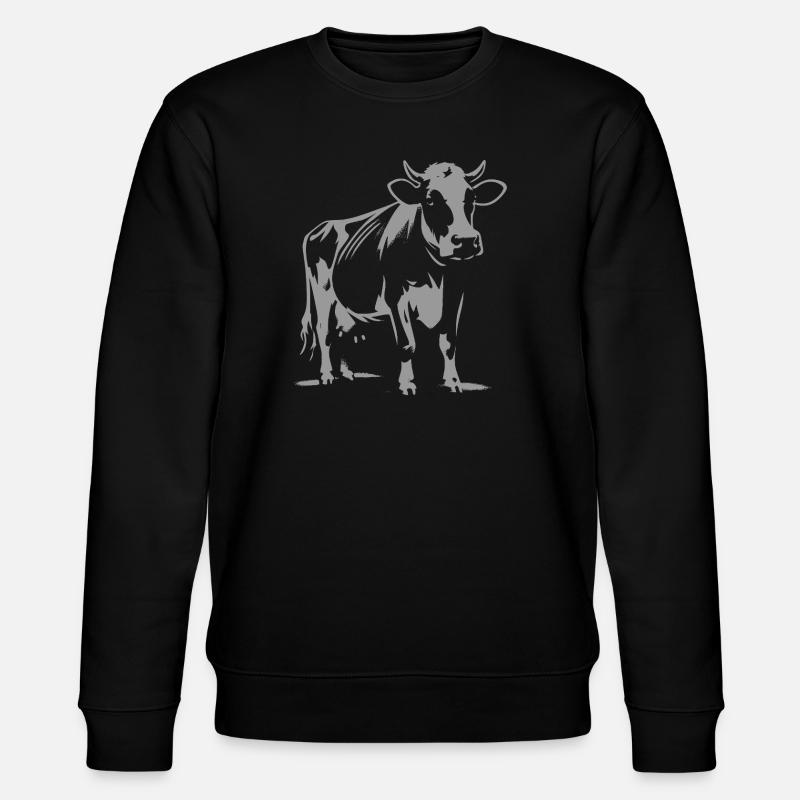 Kuh Motiv – Ländlicher Charme - Stanley/Stella Unisex Bio-Sweatshirt CHANGER  - Schwarz