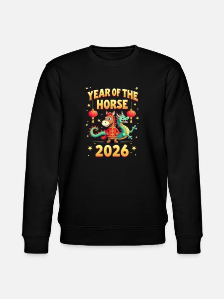 Nouvel An chinois du cheval 2026 - Sweat bio CHANGER Stanley/Stella Unisexe - noir