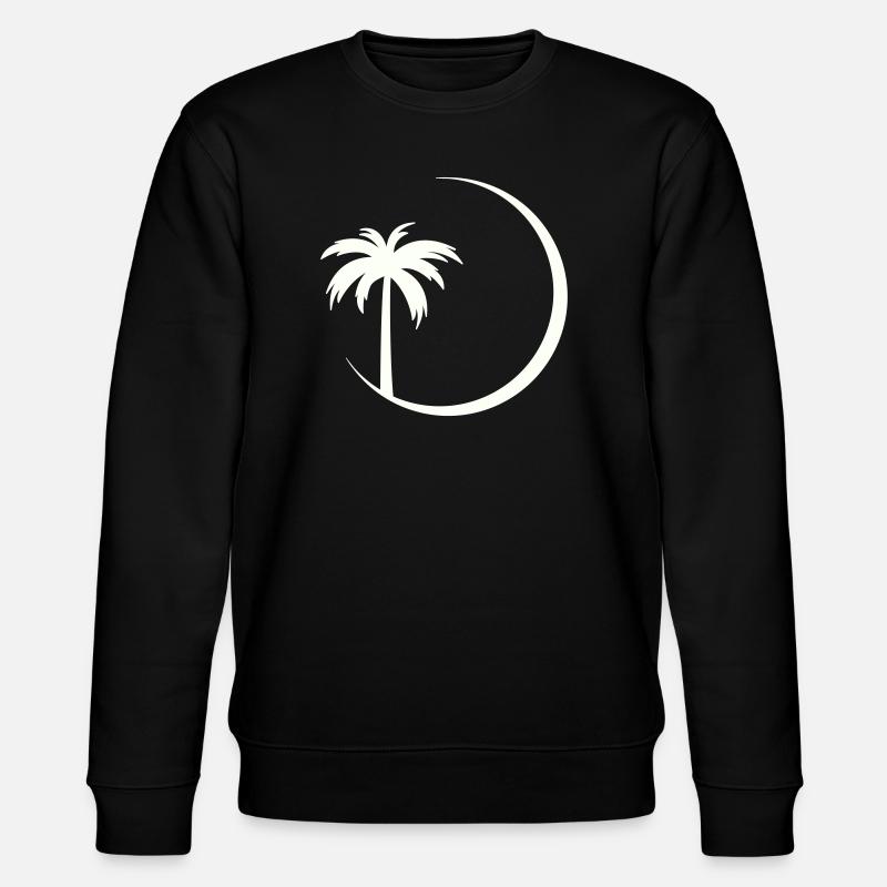 Palm Circle Silhouette - Stanley/Stella CHANGER Unisex Organic Sweatshirt - black