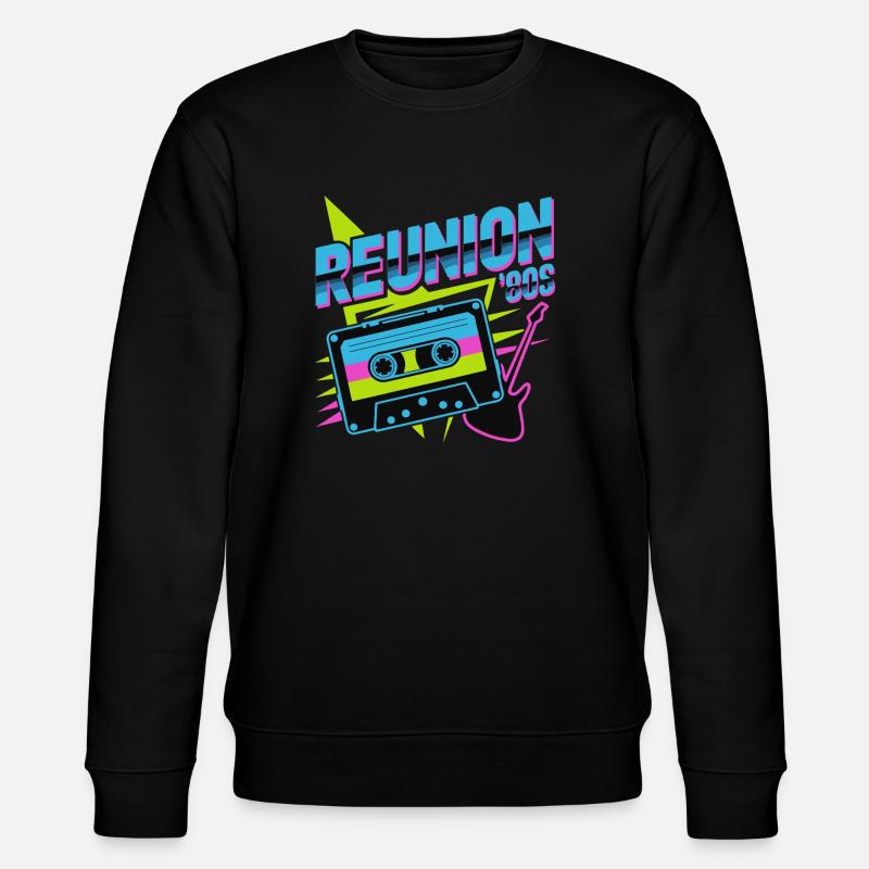 Retro Reunion '80s Neon Kassette - Stanley/Stella Unisex Bio-Sweatshirt CHANGER  - Schwarz