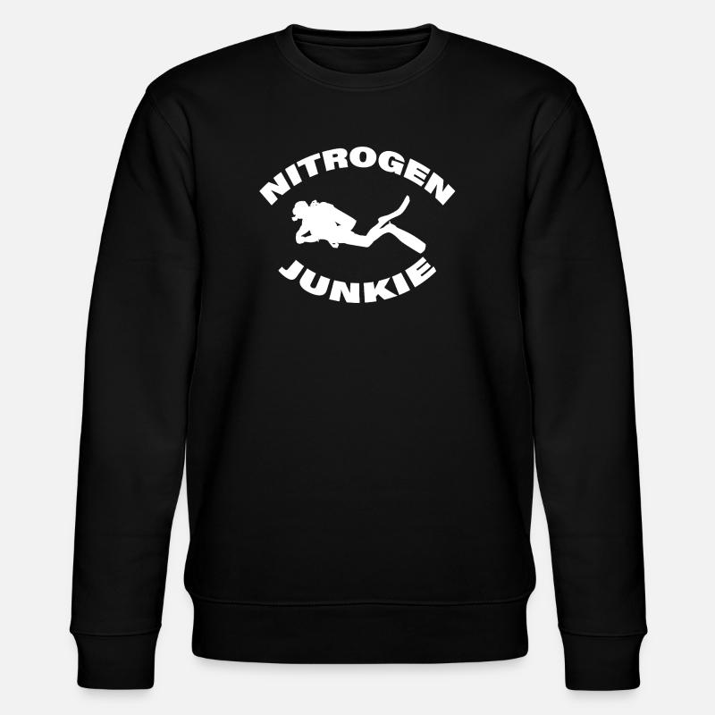 NITROGEN JUNKIE - Stanley/Stella Unisex Bio-Sweatshirt CHANGER  - Schwarz