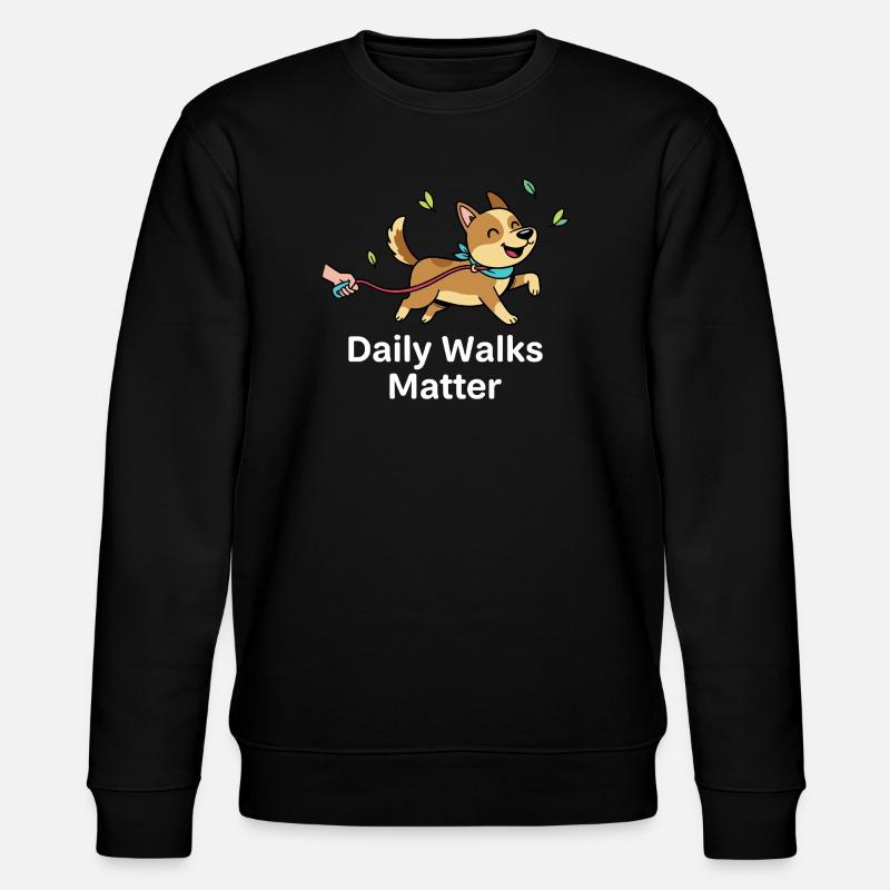 Daily walks count - Stanley/Stella CHANGER Unisex Organic Sweatshirt - black