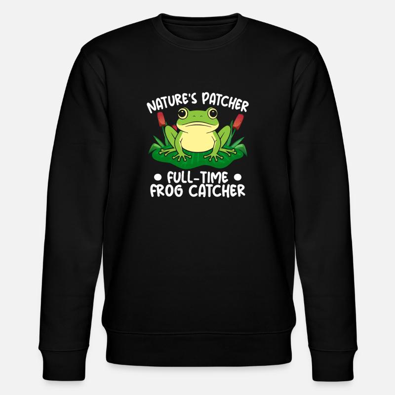 Frog Catcher Nature´s Patcher Full-Time Catcher - Stanley/Stella Unisex Bio-Sweatshirt CHANGER  - Schwarz