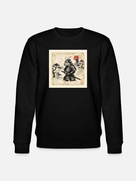 Capybara Samurai Japanese Warrior - Stanley/Stella CHANGER Unisex Organic Sweatshirt - black