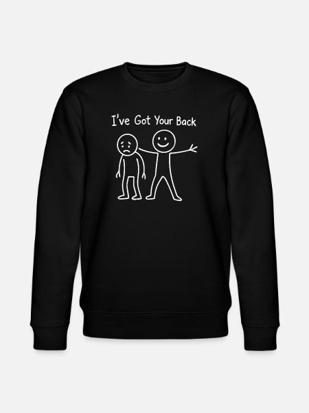 Ich stehe hinter dir: Support-Duo - Stanley/Stella Unisex Bio-Sweatshirt CHANGER - Schwarz