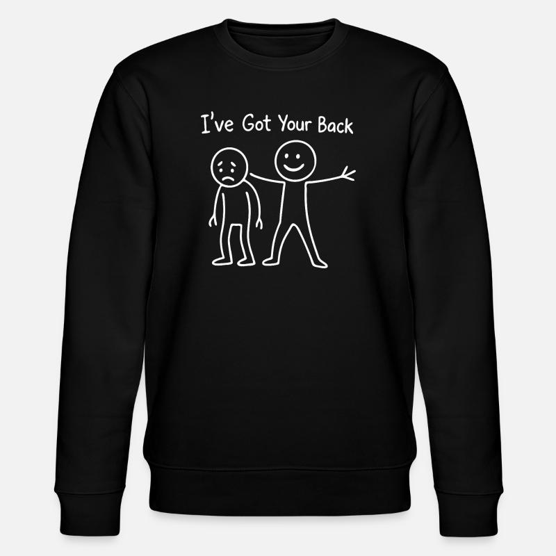 Ich stehe hinter dir: Support-Duo - Stanley/Stella Unisex Bio-Sweatshirt CHANGER  - Schwarz