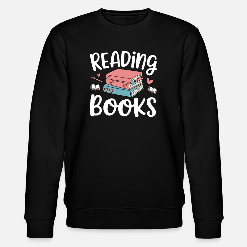 Bücher lesen - Stanley/Stella Unisex Bio-Sweatshirt CHANGER  - Schwarz