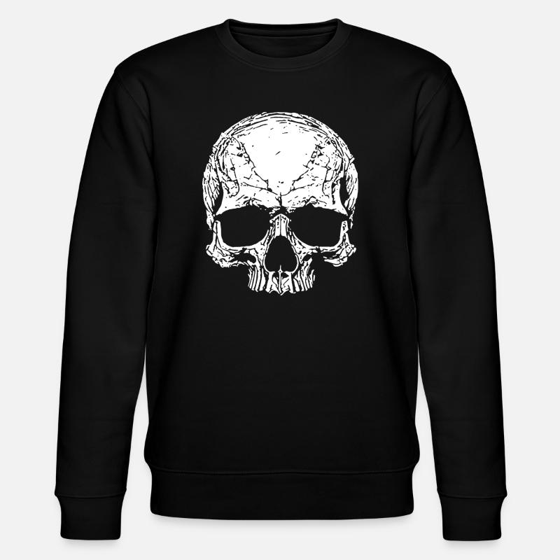 Schädel Silhouette - Stanley/Stella Unisex Bio-Sweatshirt CHANGER  - Schwarz