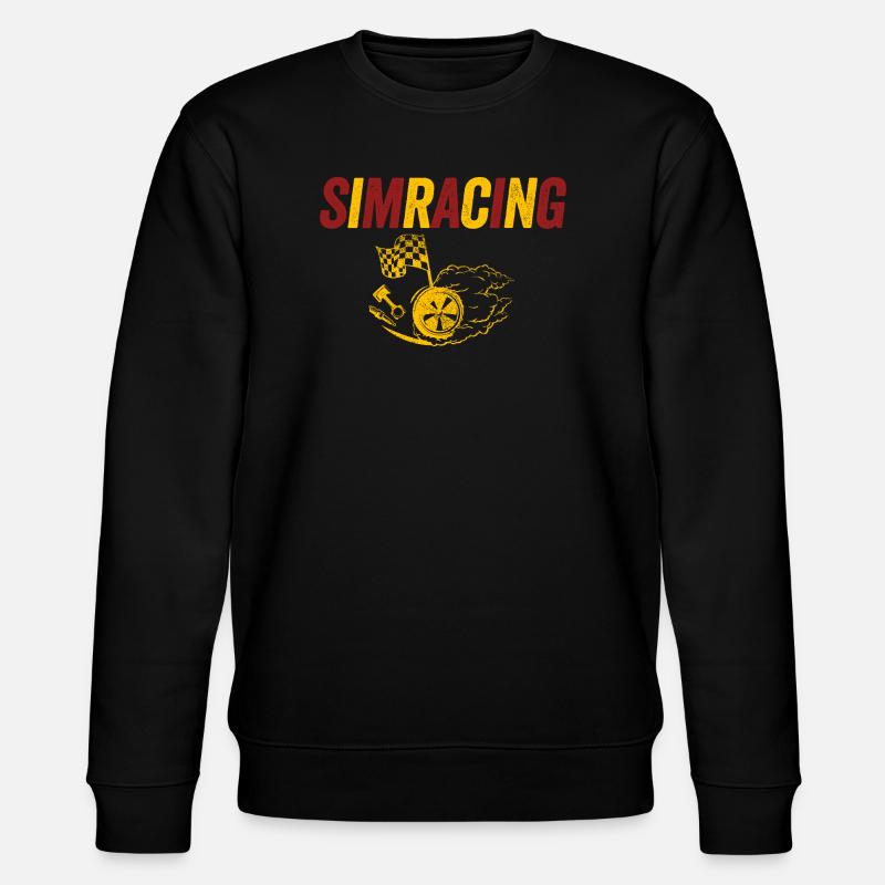 SimRacing Heatwave Emblem - Stanley/Stella Unisex Bio-Sweatshirt CHANGER  - Schwarz